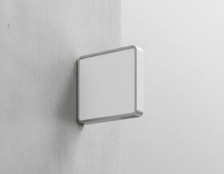 Close-up of a white wall-mounted soap dispenser