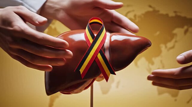 Liver health awareness and support concept.