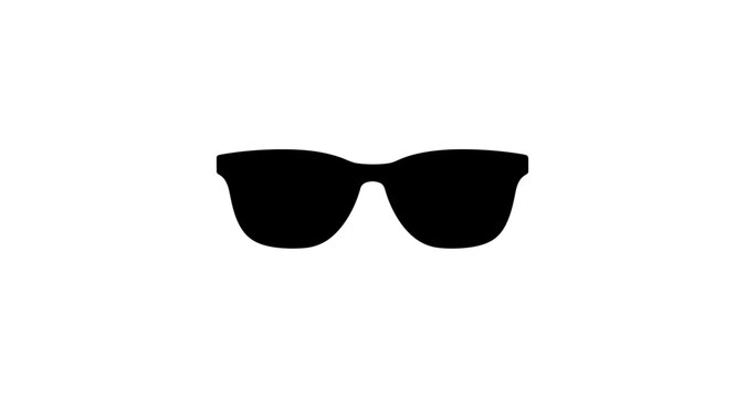 Sunglasses silhouette on transparent background
