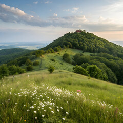 Obraz premium green hill