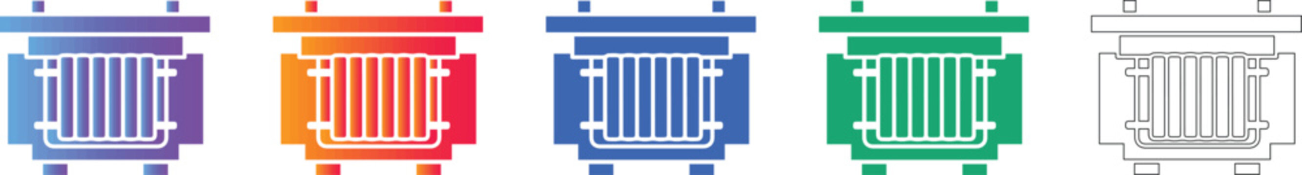 Electrical Transformer Component Icons
