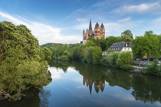 Late Romanesque and Early Gothic Limburg Cathedral of St. George or St. George's Cathedral above the Lahn, Limburg an der Lahn, Hesse, Germany