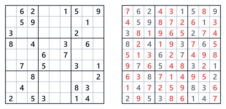 Sudoku puzzle grid showing completed and blank sections for players  