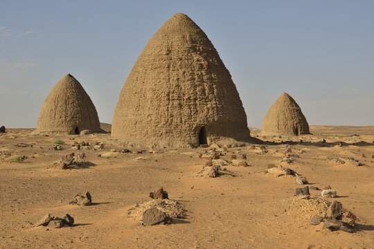 Domed mausoleums, called Qubbas, Old Dongola, Northern, Nubia, Sudan