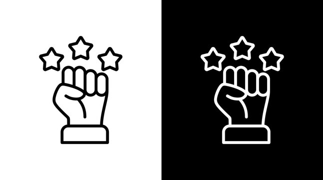 Excellence Black White Icon Set Design 