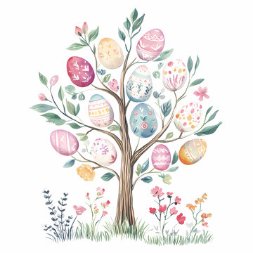 Joyeuse F&ecirc;te de P&acirc;ques - Arbre des Oeufs de P&acirc;ques