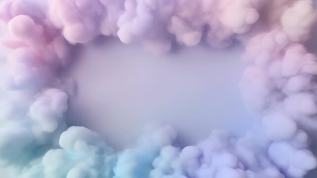 Soft pastel cloud texture background with copy space, gradient colors, fluffy clouds, abstract wallpaper, dreamy atmosphere, serene mood, gentle lighting, high-resolution
