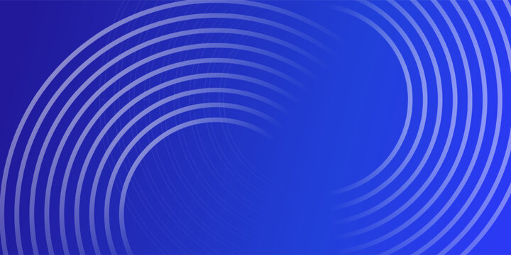 Vibrant Blue Abstract Circular Line Background with Dynamic Flow