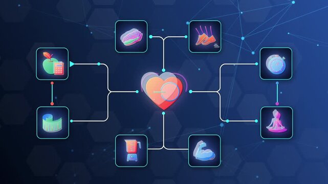 Heart health connecting to a balanced wellness lifestyle