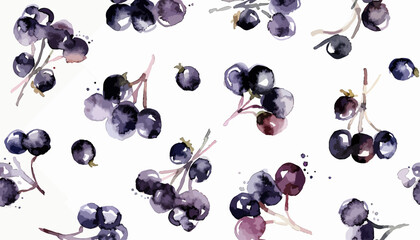 Bright rainforest acai berry wallpaper inspired by fresh organic jungle scenery © Halen