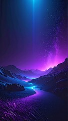 Neon mountain landscape (2)