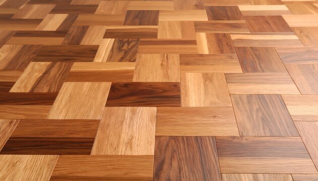 Elegant Hardwood Parquet Floor Texture with Natural Wood Grain Pattern