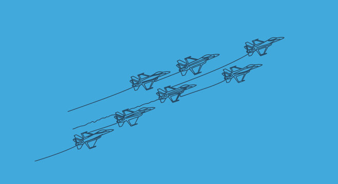 Fighter Jets Formation Flying