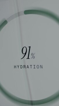 Circular UI gauge displaying hydration at 91 percent