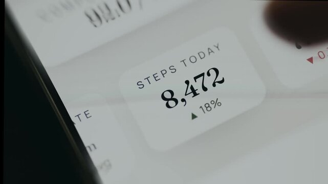 Recorded Steps Today from a fitness tracking app