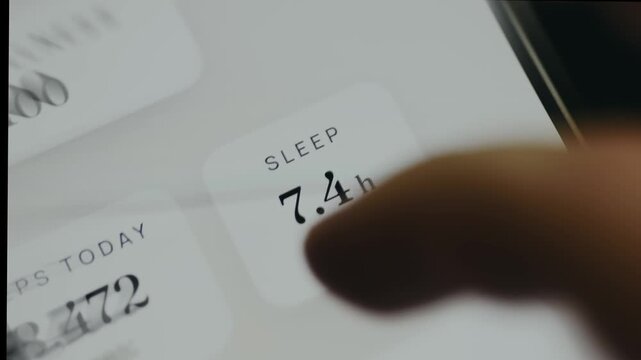 Sleep Duration indicating a total of 7.4 hours of sleep was recorded