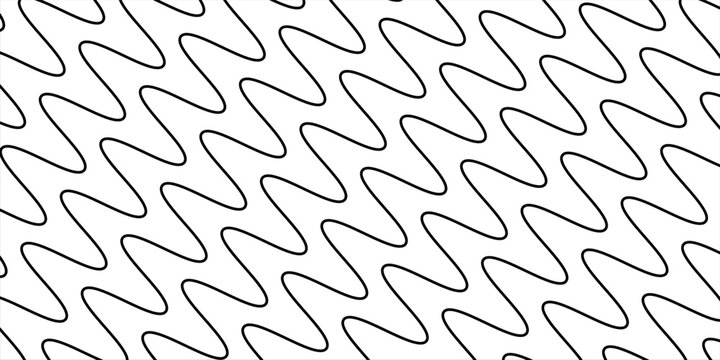 Wavy lines pattern vector element, wave ripple thin line strokes simple zigzag texture set, stream zig zag background backdrop image clip graphic illustration