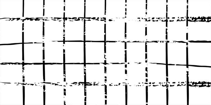 Minimalist background with a white background and black grid lines. The white background gives a clean, modern texture. White grid pattern background vector.