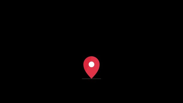 professional location pin map marker dropping motion