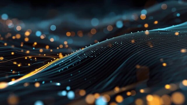 Abstract visualization of data flow or digital network. ..Created with Generative AI, not depicting real subjects.