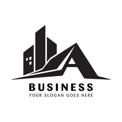 Obraz premium Architecture firm logo design for modern luxury real estate building creative vector template
