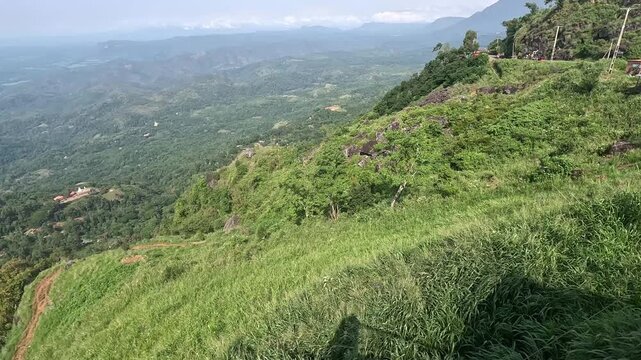 Mountain View Over Down South Region from Haputale Sri Lanka Nature Scene