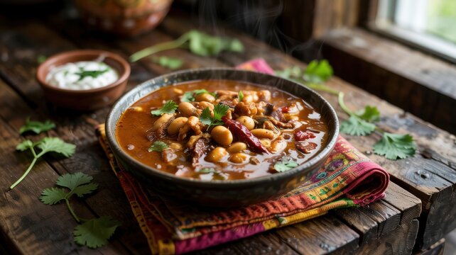The iconic vegetarian dish of North Indian cuisine is Rajma Masala. This is a thick, hearty and incredibly popular homemade red bean curry.
