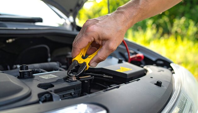 Boosting Car Battery.