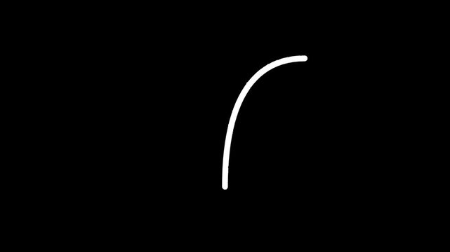 hand drawn curved arrow green screen pointing effect