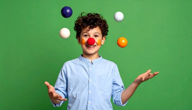 Boy Juggling Balls.