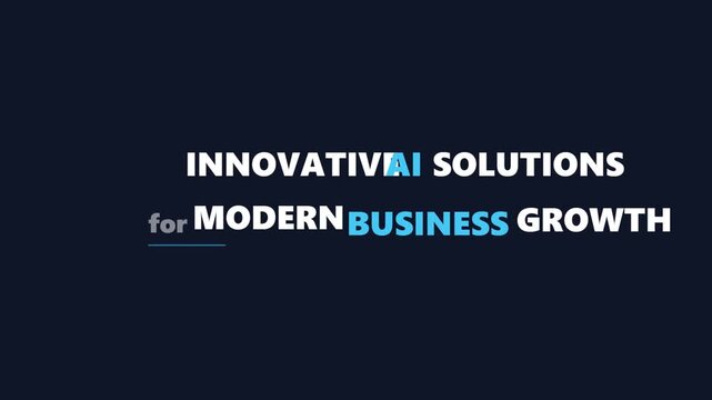 innovative ai solutions for modern business growth text