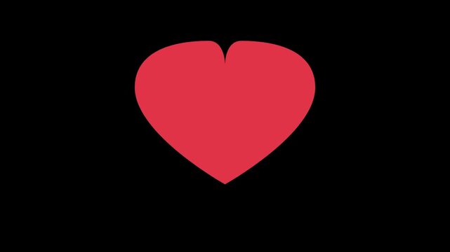 minimal social media like heart popward animation