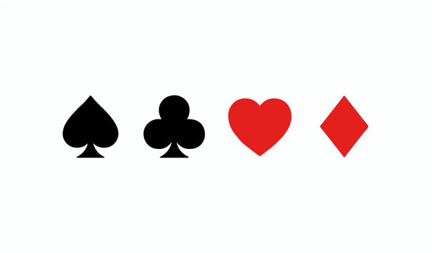 Casino playing card symbols vector illustration collection