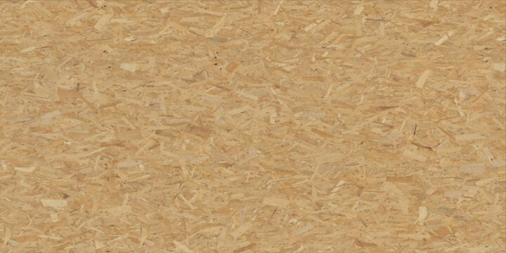 Natural compressed wood flakes pattern on particle board surface