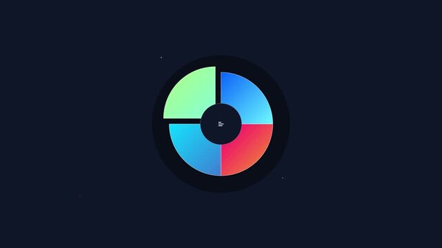 pie chart data segmentation business statistics animation