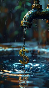 Dripping gold symbol
