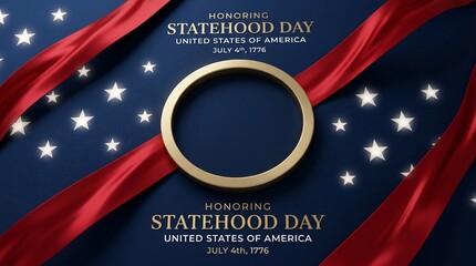 Statehood Day United States America celebration background