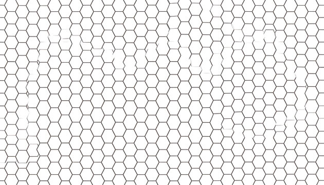 Abstract geometric pattern with hexagonal shapes and dotted lines creating a textured visual effect