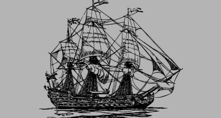 Classic Maritime Sketch with Inspirational Quote © MD Rakibul