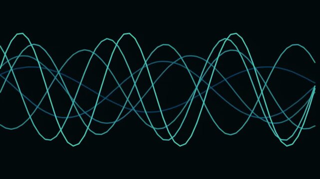Abstract visualization of intertwined cosmic strings creating a beautiful wave pattern against a dark background