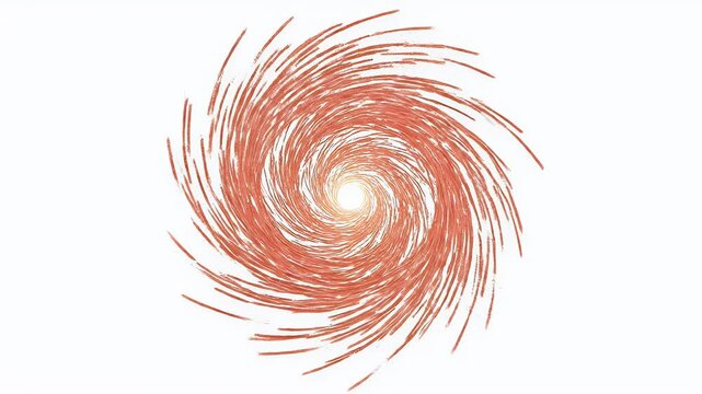 Abstract vortex of red brushstrokes radiating outwards from a bright center