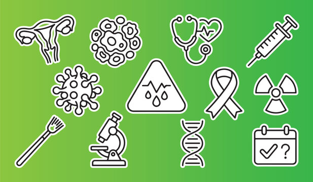 Medical and healthcare research icons set with healthcare research diagnosis laboratory microscope stethoscope symptoms analysis awareness clinical medicine genetics diagnostic