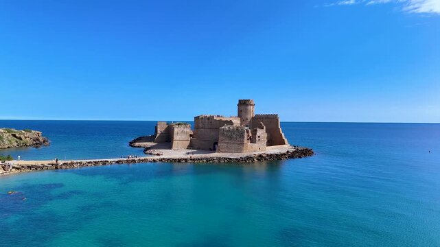 The castle in the Isola di Capo Rizzuto, Calabria, Italy