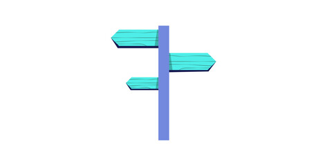 Wooden Direction Signpost Guide Arrow Vector Illustration ©  RenderWave