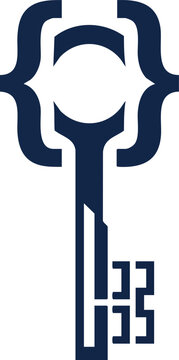 Programming Key Logo for Software Development and Cyber Security
