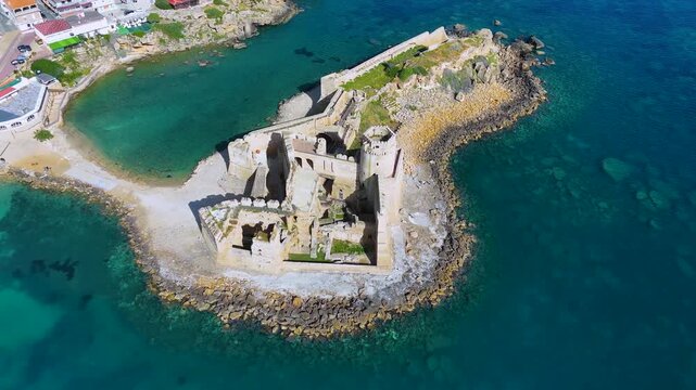 The castle in the Isola di Capo Rizzuto, Calabria, Italy
