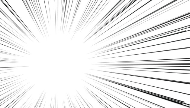 Abstract radial burst of speed lines, comic book action background