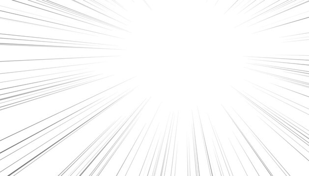Abstract Burst of Light Lines Zoom Effect on White Background