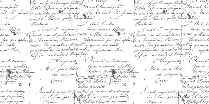 Old vintage handwritten script pattern with illegible cursive letters on a textured paper background