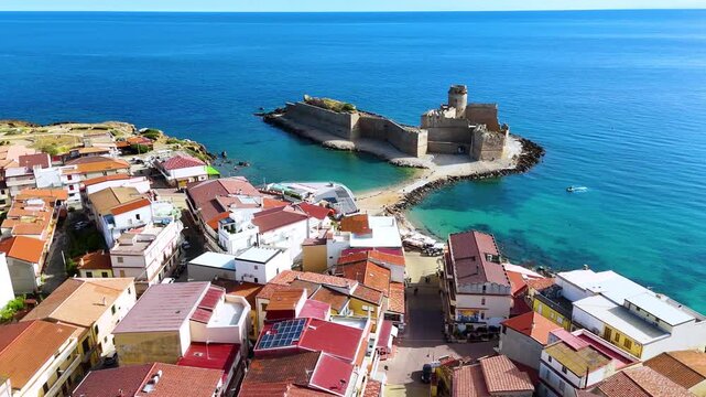 The castle in the Isola di Capo Rizzuto, Calabria, Italy